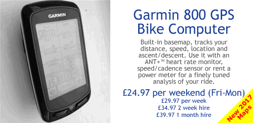 rent garmin 800 cycle computer